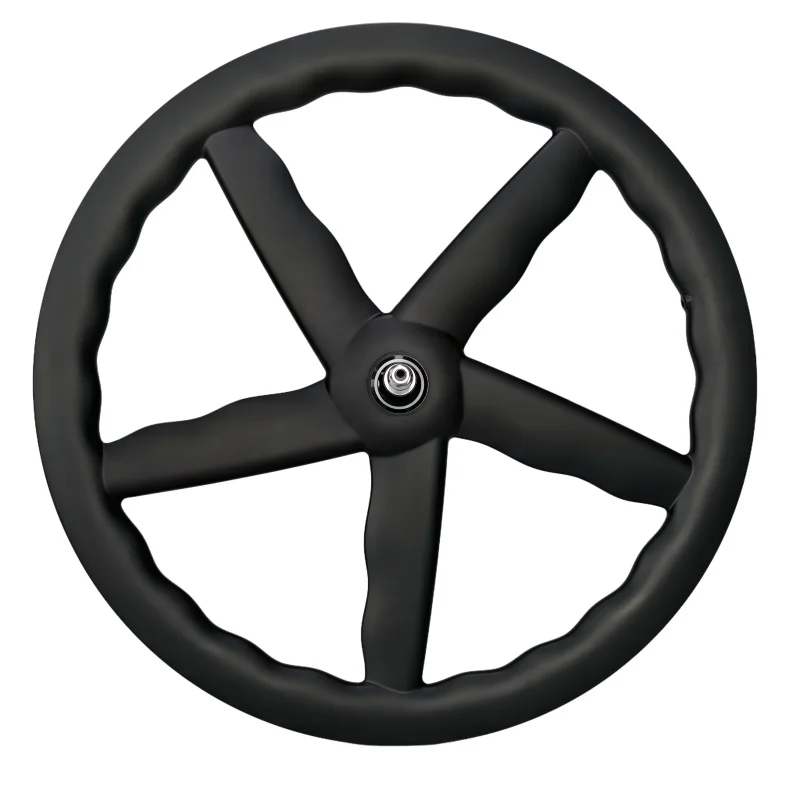 

700C Wavy 5 Spokes Carbon Fiber Bicycle Wheel 28mm Width 55mm Depth for Enhanced Riding Experience