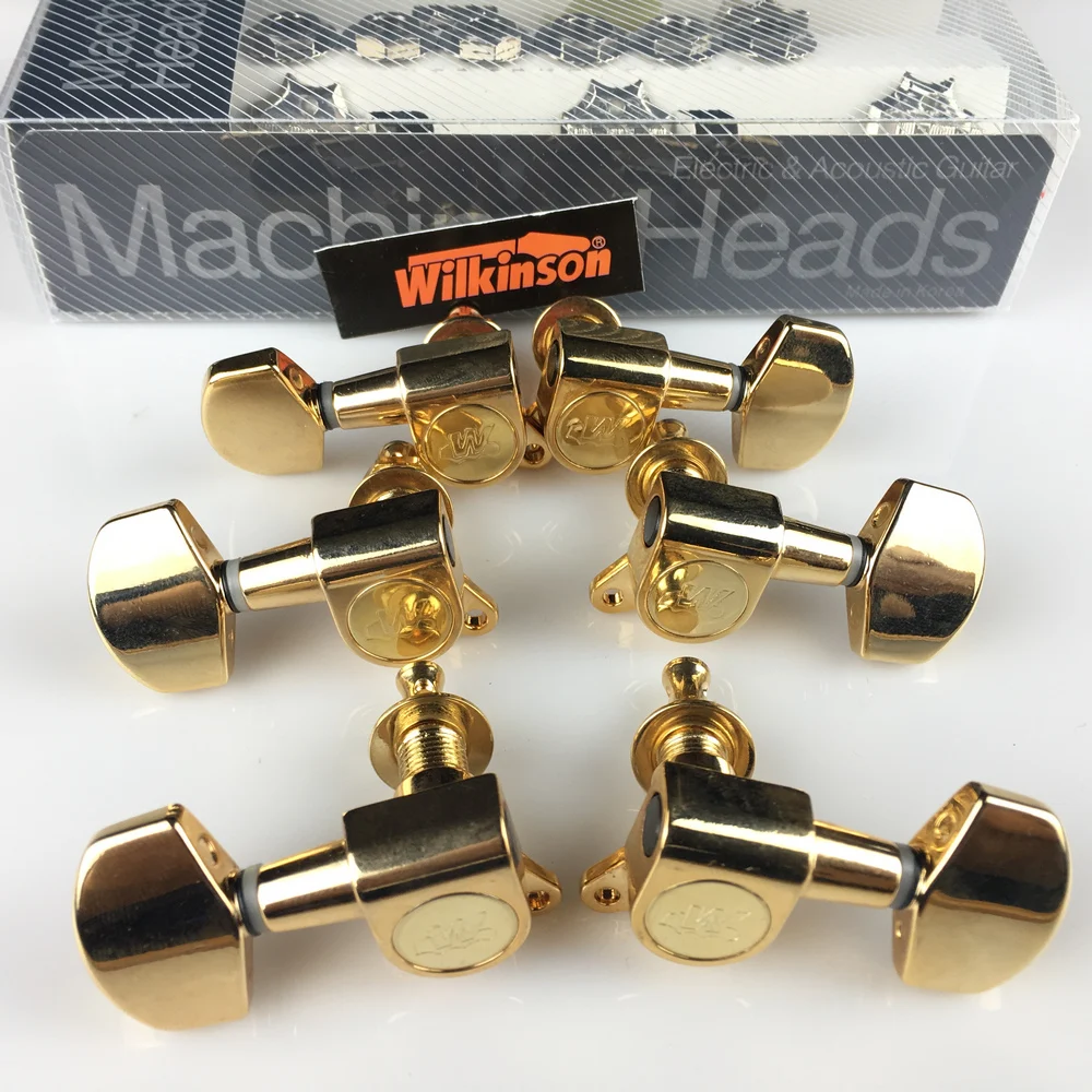 NEW wilkinson WJN-01 3R-3L Guitar Machine Heads Tuners WLS 3+3 Gold Tuning Pegs ( With packaging )