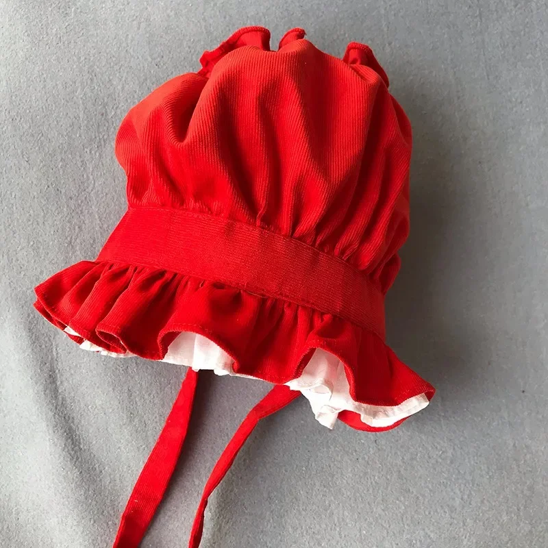 Sombrero victoriano para mujer y niña, gorro de Cosplay de sirvienta con volantes, Vintage, Pilgrim Lolita