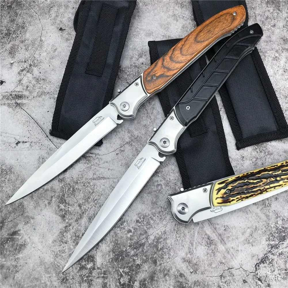 Russian High Heel Folding Knife 420 Stainless Steel Outdoor Defense Knife Hunting Knife Camping Jungle Survival Pocket Knife EDC