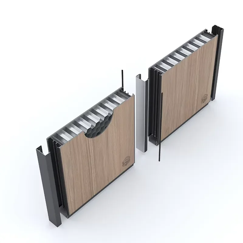 Fire Resistant Partition Wall Wood Grain Private Modular Metal Wall Home Office Partitions Manufacturer