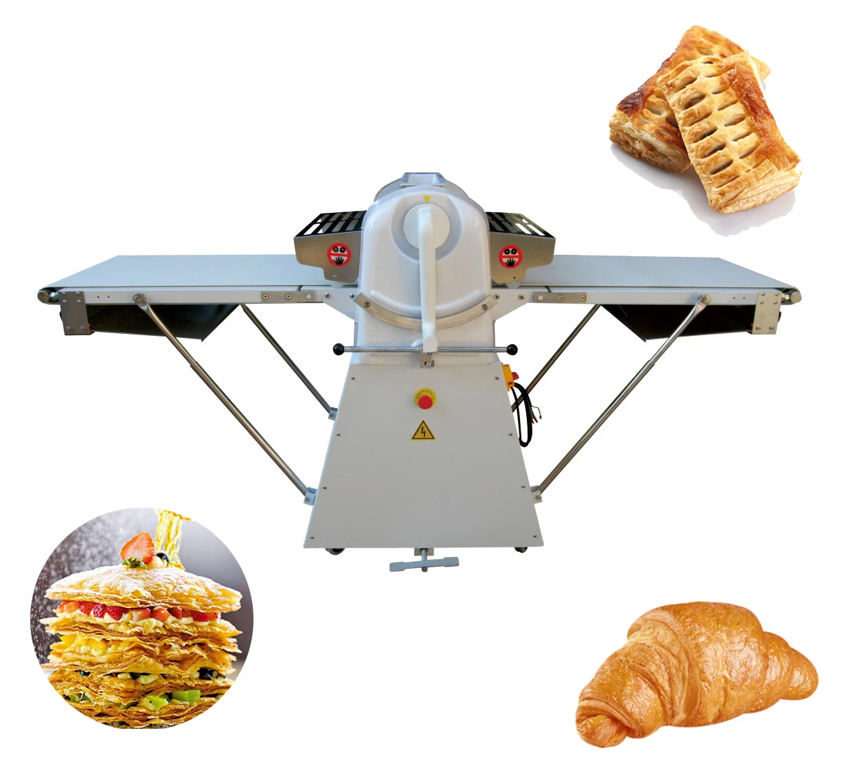 KAINO Commercial Danish Pastry Dough Sheeter Machine European Style Full Automatic  Floor Type  Bakery Wheat Flour
