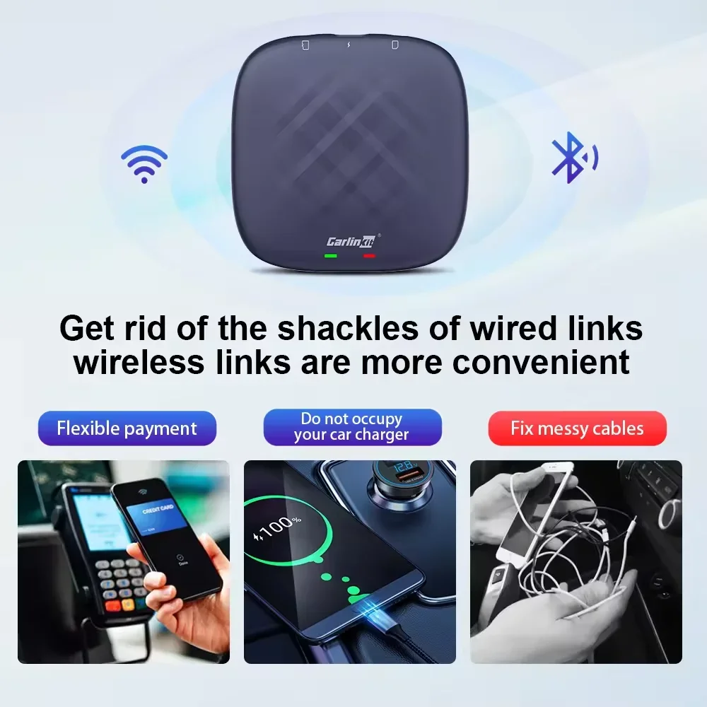 Upgraded versionNew Arrival Android 11 Carplay Auto Module 3 in 1 Dongle Convert Box Wireless Car Adapter Wired Mirroring Update