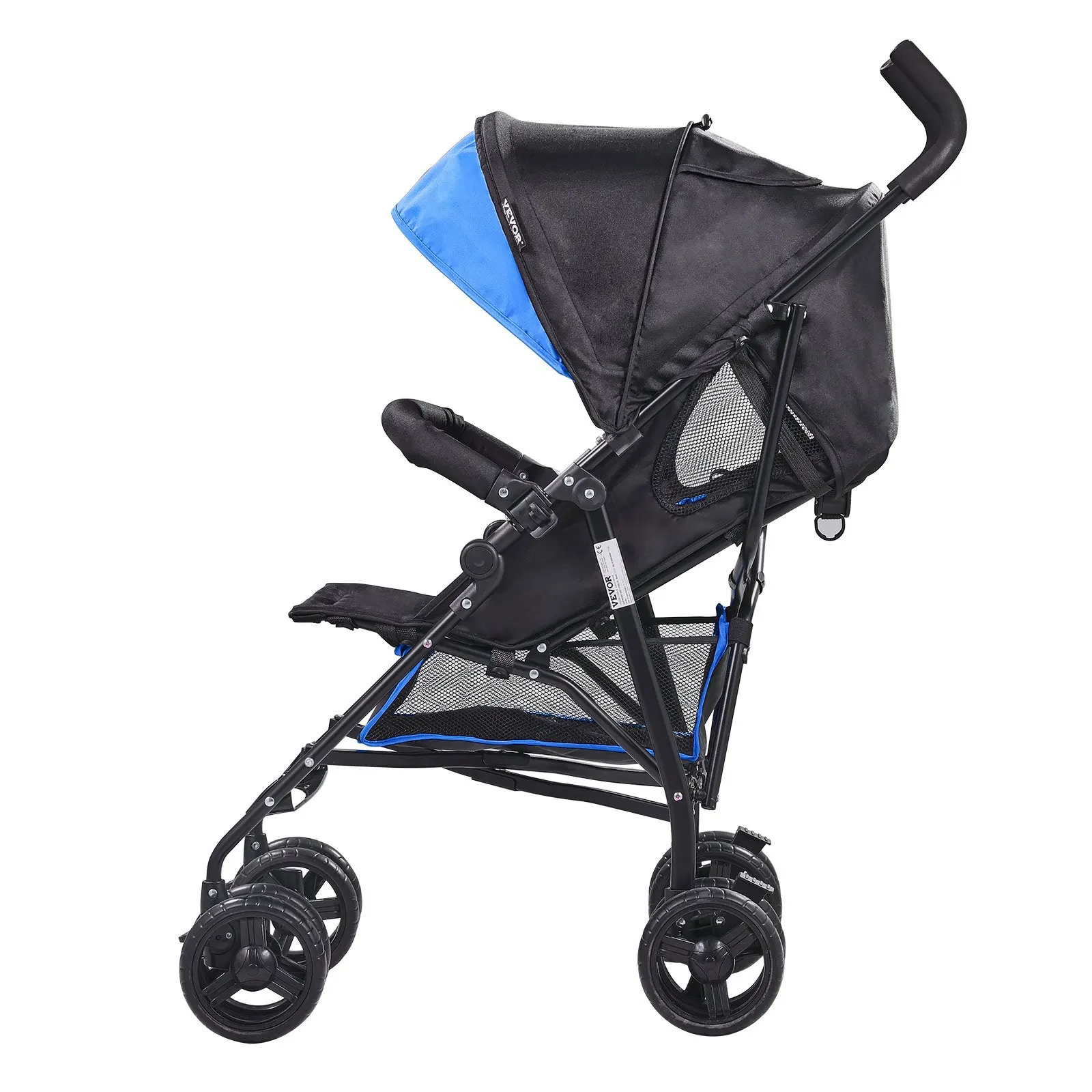 

Lightweight Stroller, Compact Easy Fold MultiPosition Recline Canopy Backrest, Carbon Steel Frame, Large Storage Basket, Umbr