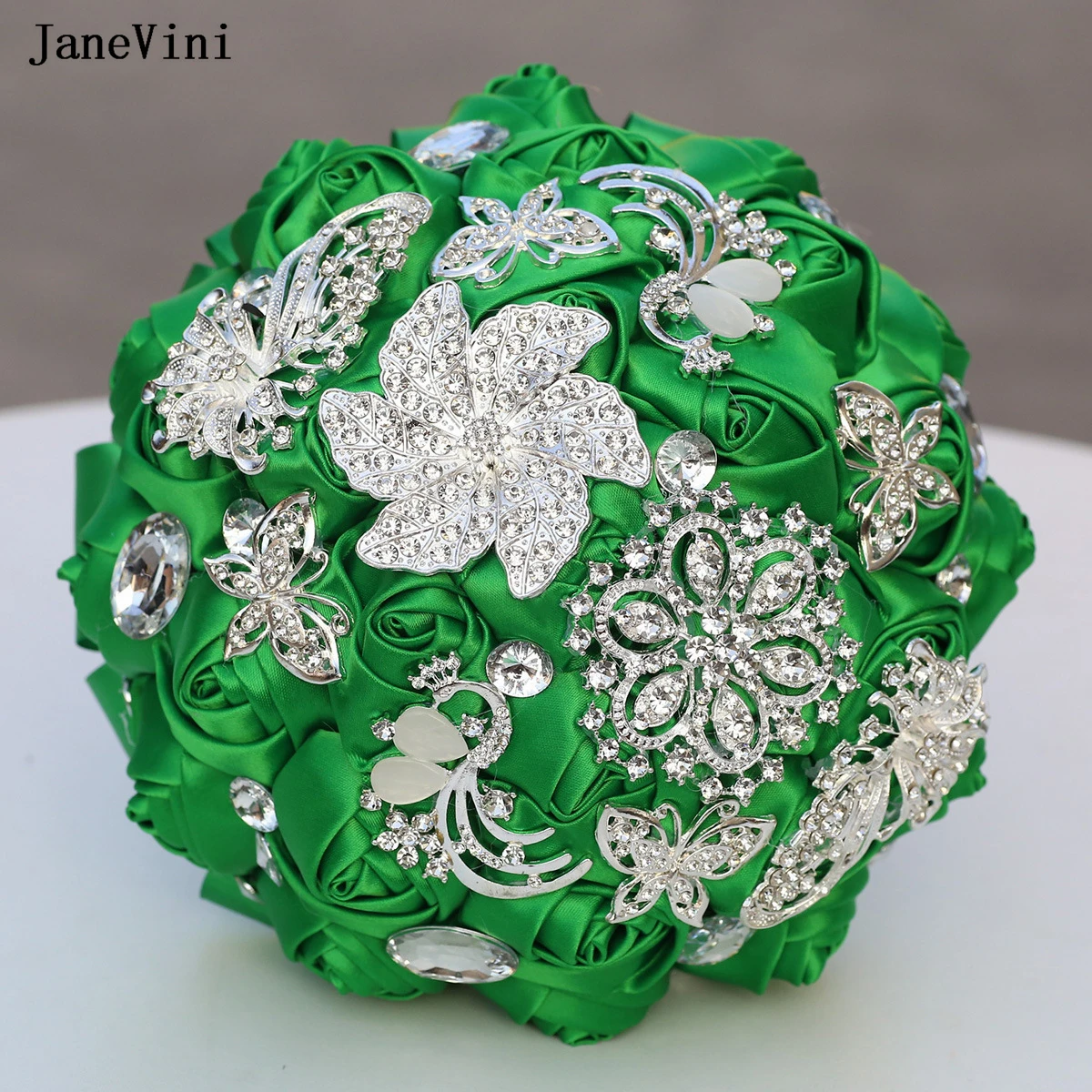 janevini-bouquet-da-sposa-di-lusso-con-fiori-con-nastro-verde-e-cristalli-argentati-rose-artificiali-in-raso-bouquet-con-spilla-per-matrimonio