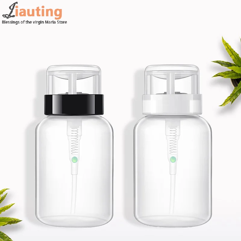 2/3Pcs Nail Bottle Empty Press Pump Dispenser Plastic Portable Liquid Polish Remover Cleaner Makeup Manicure Tools