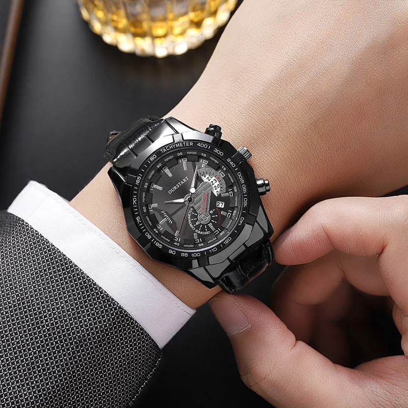 Men's Quartz Watches Calendar Classic Quartz Men Watch High End Luxury Male Business Wristwatch For Daily Work Business Boy Gift