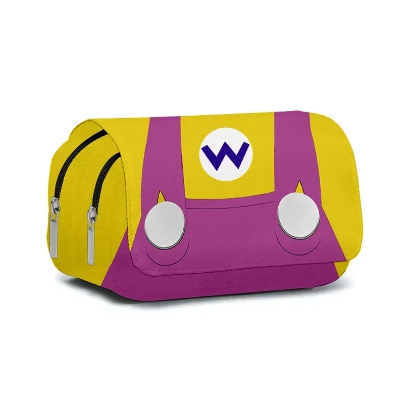 لعبة ماريوس بروس مقلمة سعة كبيرة ذات الطابقين قلم رصاص الحقيبة الكرتون أنيمي المحمولة القلم حقيبة طالب لوازم مكتبية