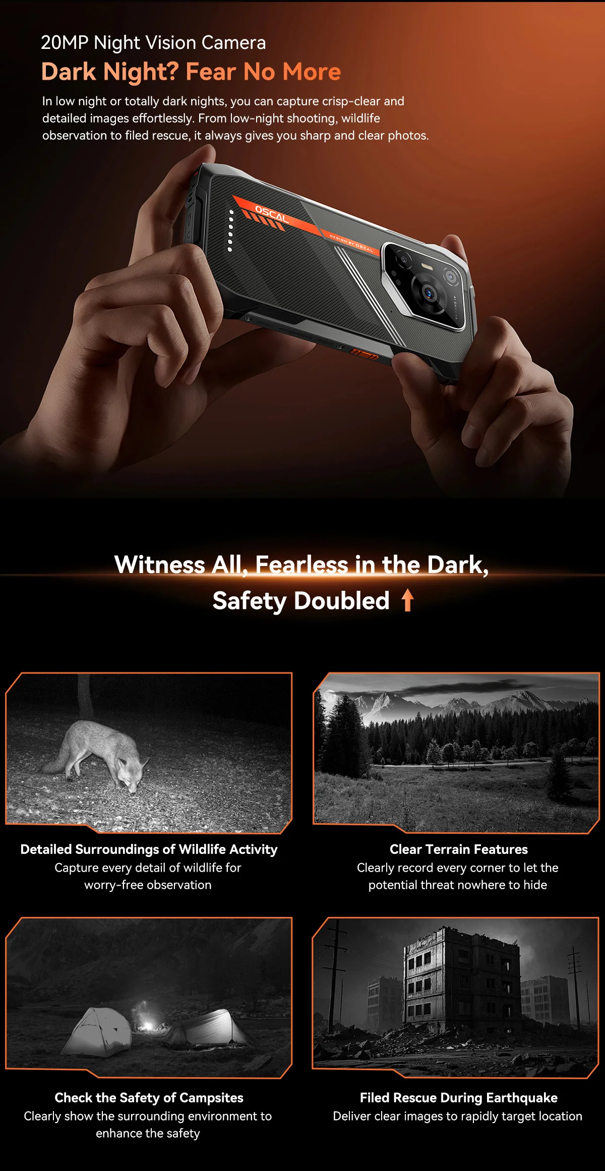 2025 Blackview OSCAL PILOT 3 Rugged Phone MTK 6300 12GB+256GB Telephone Portable 6.78" FHD+2.4K Display 120H Smartphone Android