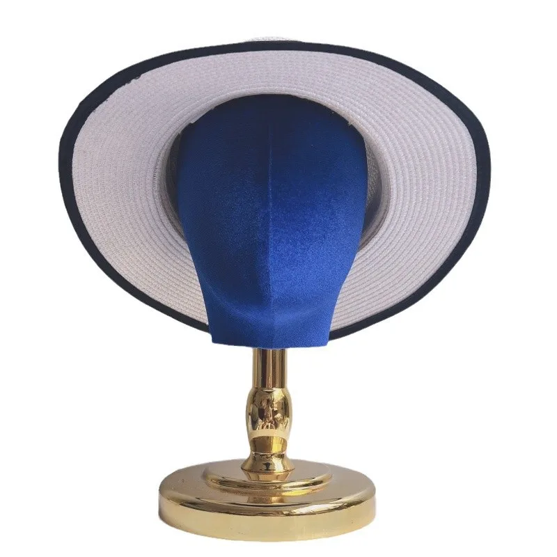 Blue Velvet Cover Mannequin Head for Wig and Hat Display