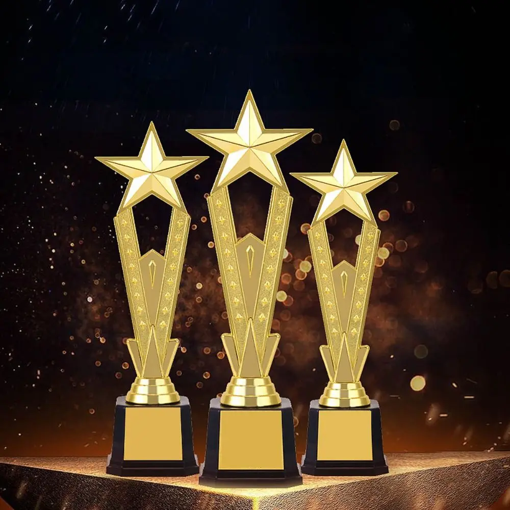 

Golden Award Trophy Star Plastic Winner Award Trophy Toy Craft Souvenirs Singing Dancing Competition Reward Prize Cup