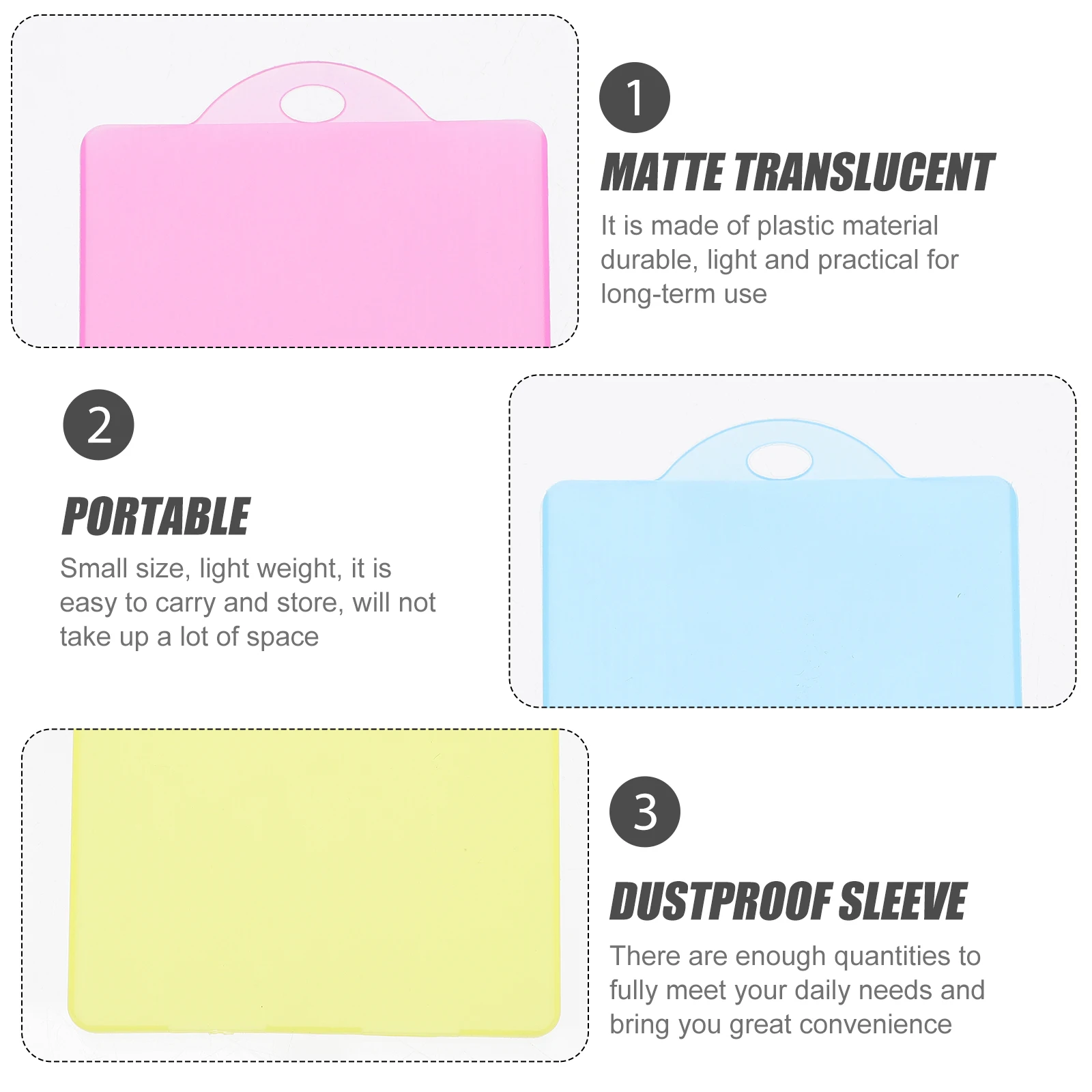 

40pcs Id Badge Holder Portable Plastic Cover Dust-Proof Id Protective Cover For Business Work Student Bus Cards Small Light