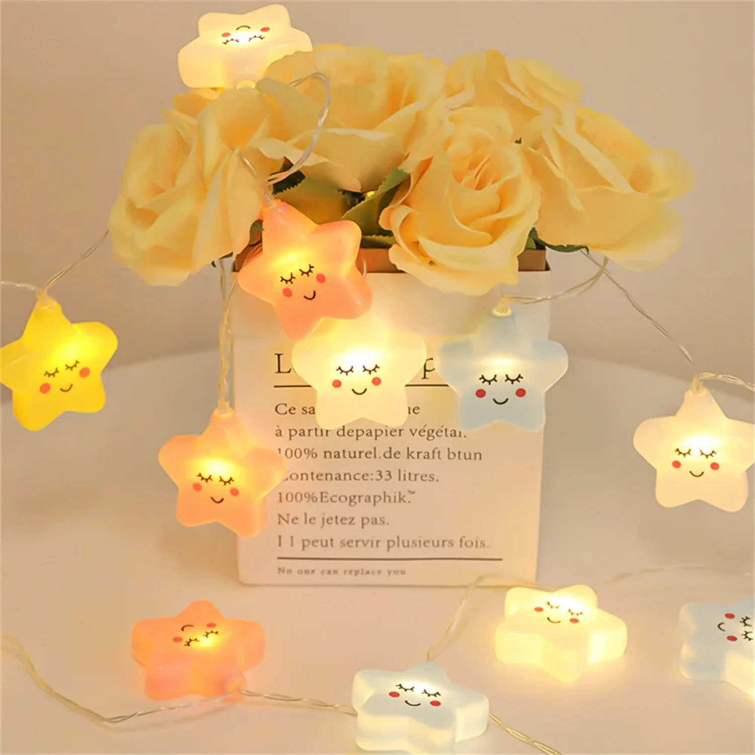 Cloud/Star Light String 10Ft 20,USB Powered Waterproof Little Night Light  Birthday Party Atmosphere Decoration Lighting Killua