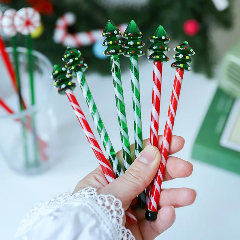 

Creative Christmas Long Handle Mixing Spoon Class Cute Mixing Stick Coffee Spoon Tabletop Decoration Kitchen Drinking Tools New