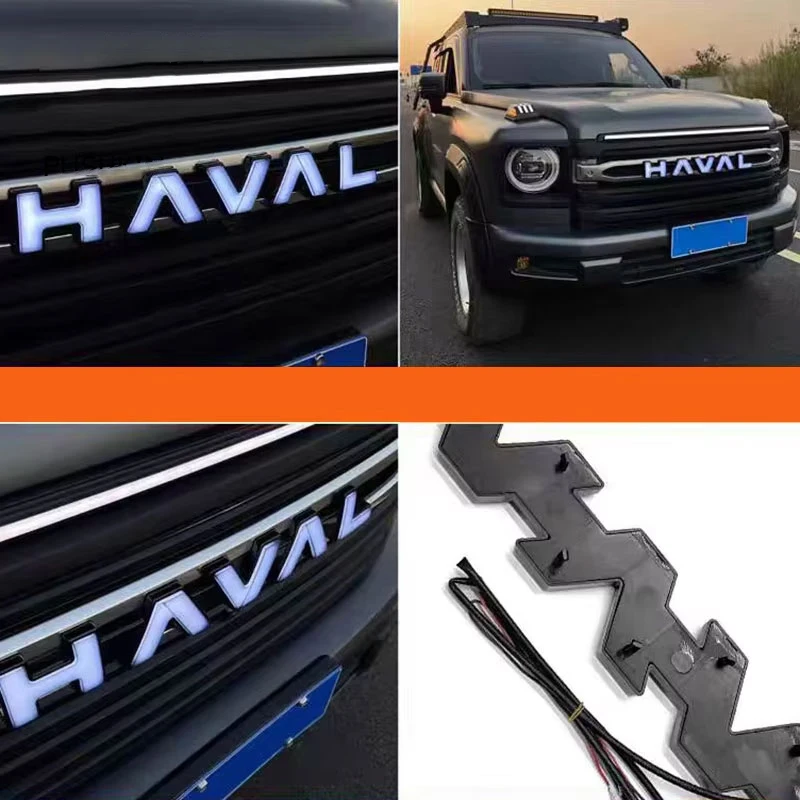 

Front Grill Logo Light For Great Wall Haval H9 2ND 2024 2025 Car Badge Emblem Luminous Decorative Light