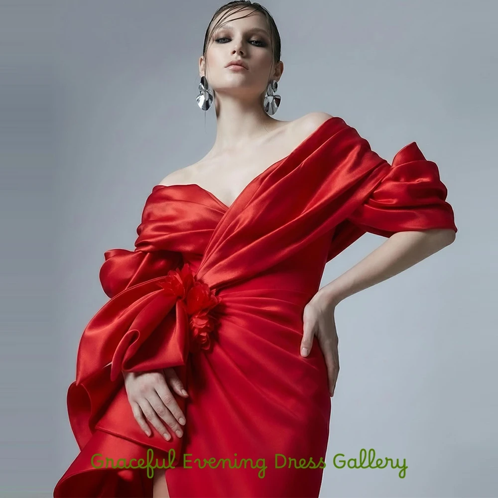 

Изящное красное вечернее платье из джерси, элегантные вечерние платья-русалки, сексуальные платья с открытыми плечами, индивидуальные платья для особых случаев
