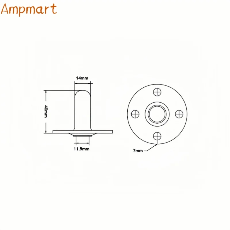 Ampmart Audio-Schwenkrollen, Bühnenlautsprecher-Rollen, Gehäuserollen, Schrankrollen, Mobile Räder – Detail 2