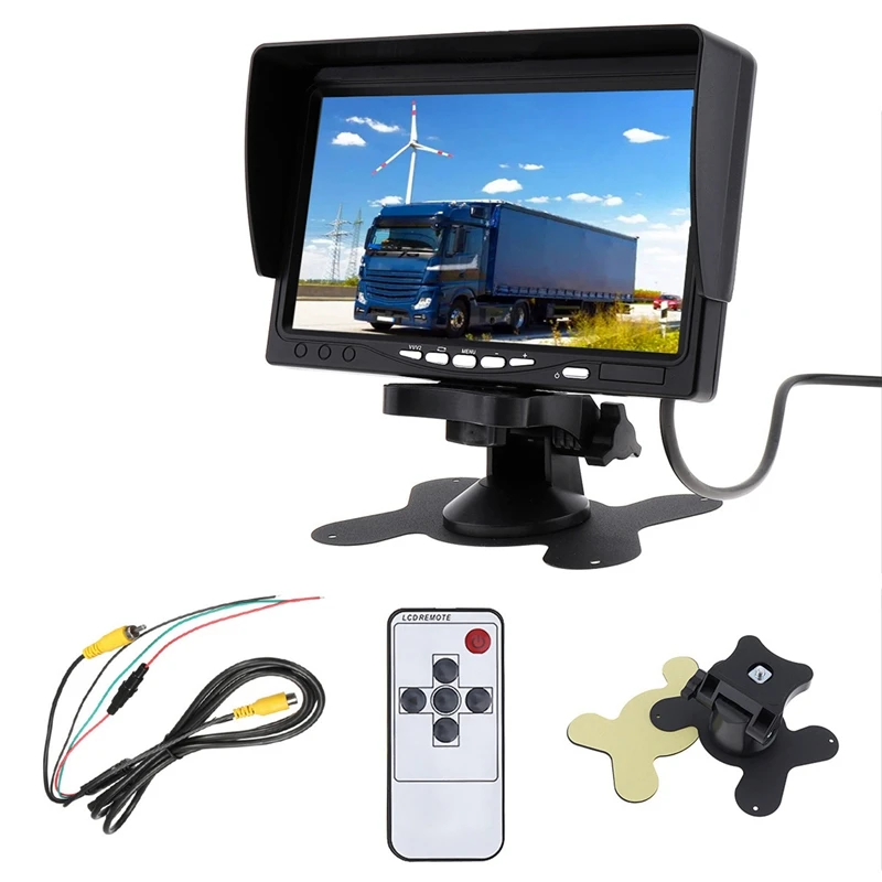 

12V-24V 7 Inch TFT LCD Color HD Monitor For Car Truck CCTV Reverse Rear View Backup Camera