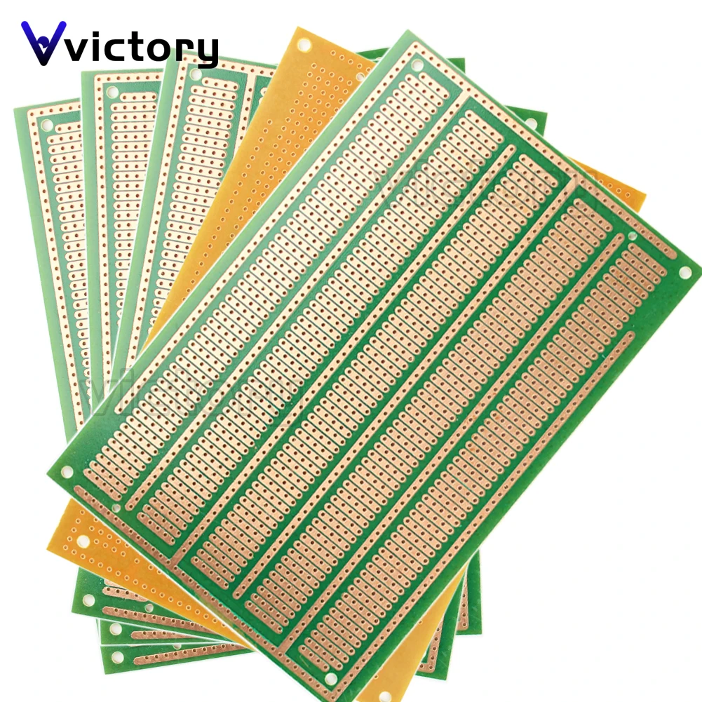 2PCS 10*15CM Single sided electric green oilwood length (5 connecting holes) 1.2 thick  2.54 spacing universal circuit board PCB