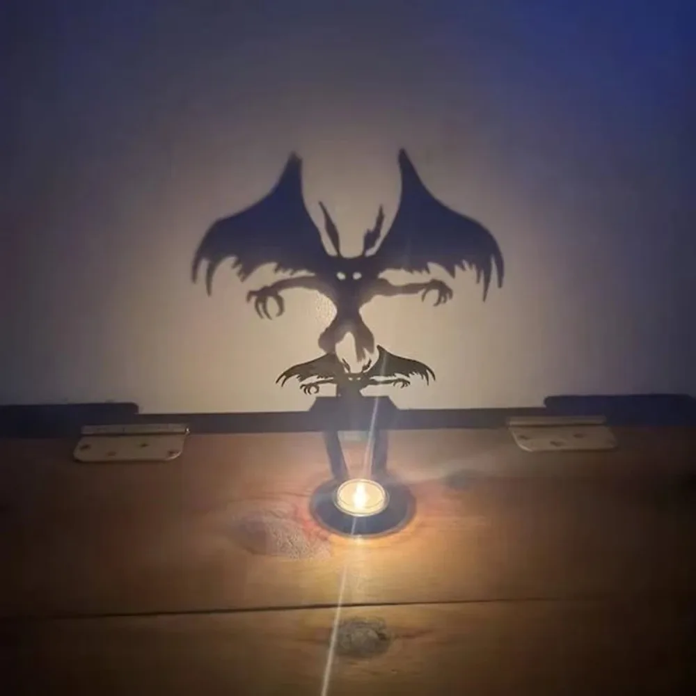 Halloween-Spaß Kerzenhalter Tischdekoration Metallhandwerk Projektionsdekoration Festliche Dekoration
