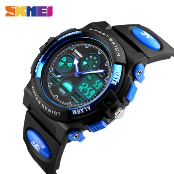 SKMEI LED Fashion orologio impermeabile sport bambini orologi bambini impermeabile militare doppio Display orologi da polso montre enfant