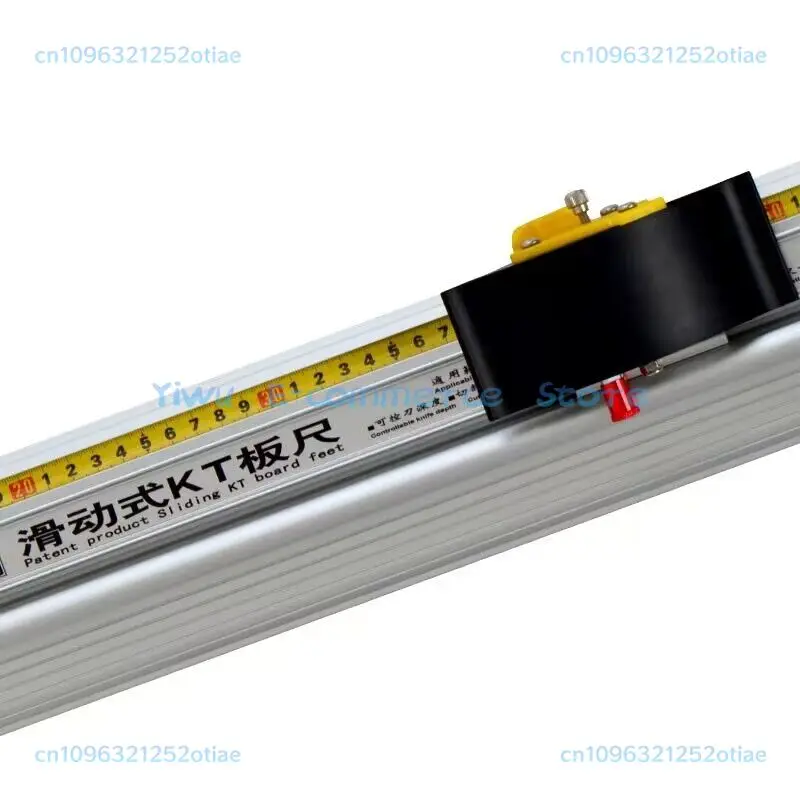 70cm Guarded Sliding Cutter Ruler Track Cutter Trimmer Utility Ruler for Straight Safety Cuts, Boards, Banners
