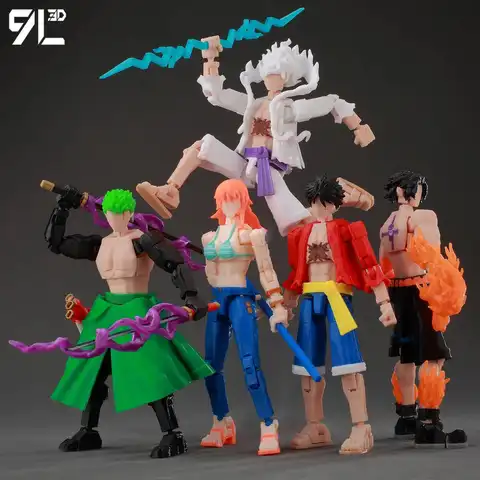 9L3D impreso Anime One Piece Naruto Demon Slayer Dummy13 Lucky T13 móvil Shapeshift figuras de acción maniquí juguetes coleccionistas