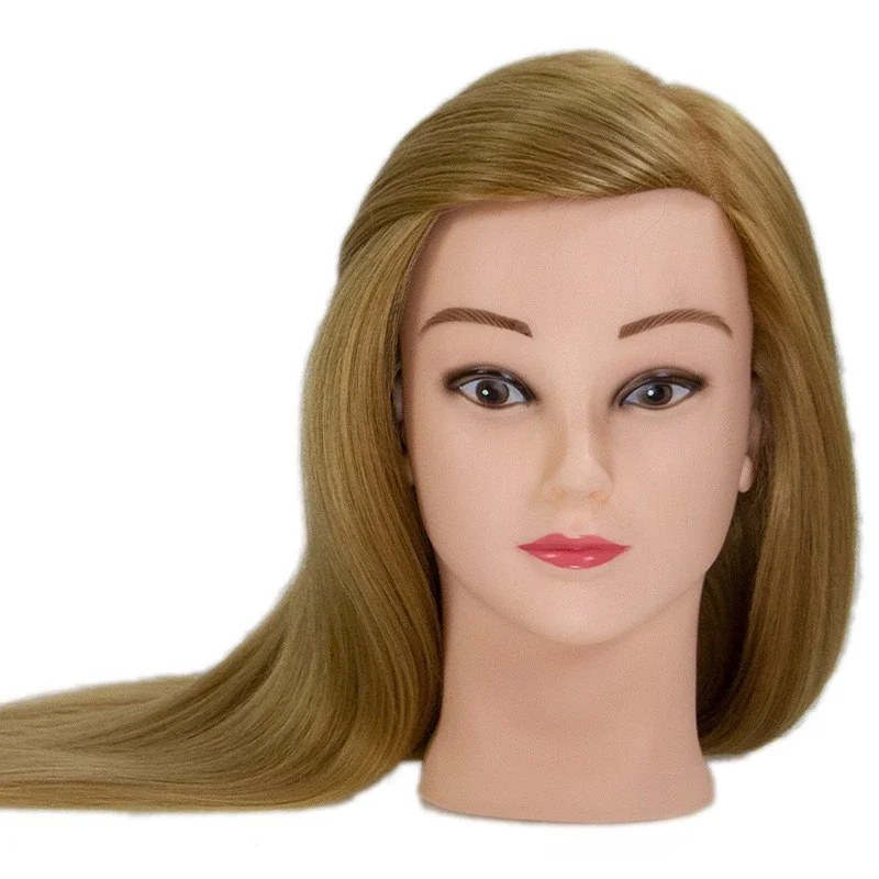 Groothandel 1 STKS Echt Haar Model Kappers Praktijk Nep Hoofd Weven Curling Trimmen Onderwijs Training Hoofd Pruik Model Hoofd