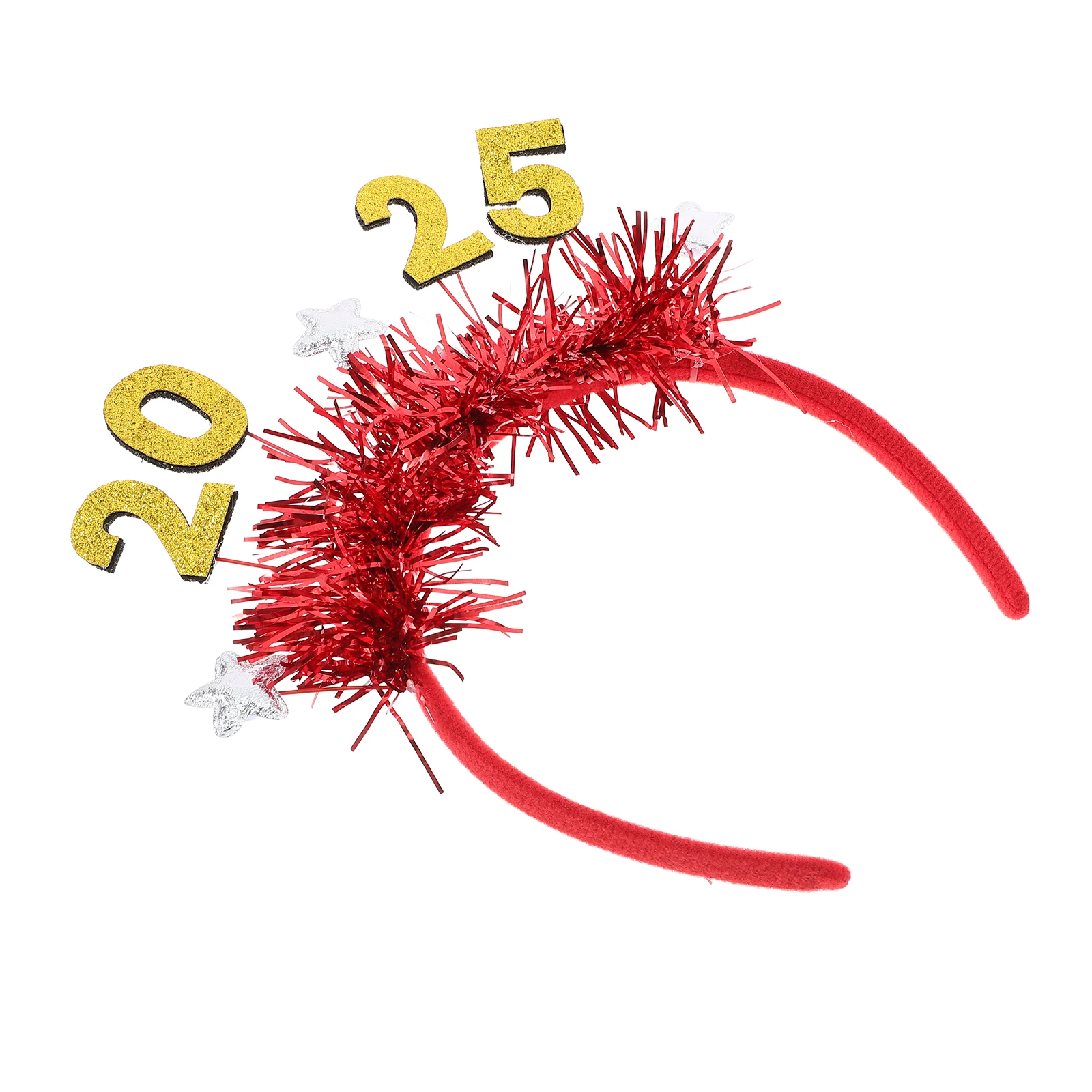 

New Year Headbands 2025 Glitter Adult Party Supplies Women Hair Band Tinsel Headdress Photo Props Eve Accessories Birthday