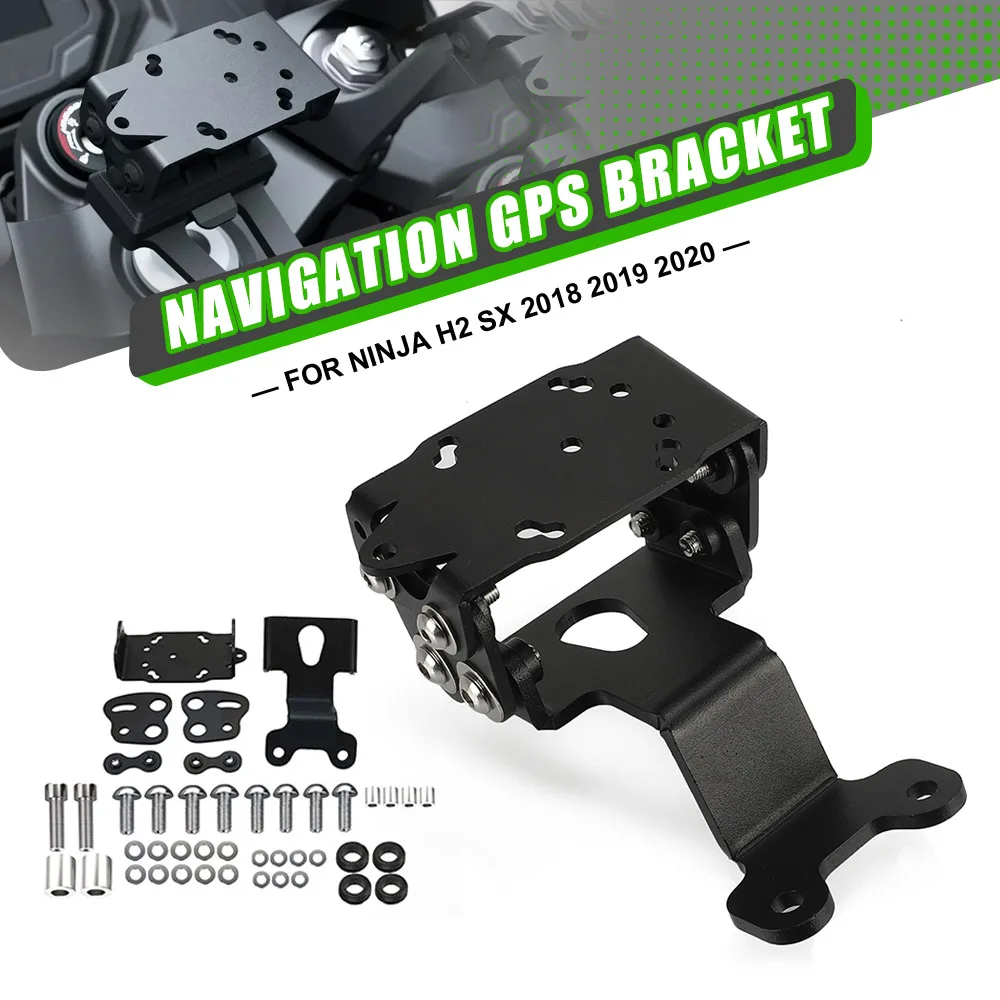 

Для Kawasaki Ninja H2 SX 2018 2019 2020 Ninja H2SX мотоциклетный навигационный кронштейн, подставка для телефона, держатель GPS, кронштейн, монтажный кронштейн