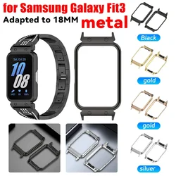 Metal Case For Samsung Galaxy Fit3 SM-R390 Smart Watch Protector Cover 18mm Band Bracelet Bezel Case for Samsung Galaxy Fit 3