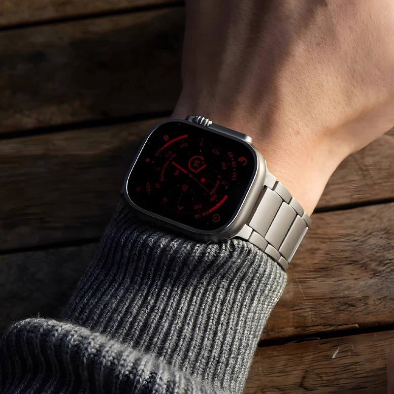Luxury Titanium Alloy Band For Apple Watch Ultra 2 10 9 8 7 6 5 Metal Bracelet Strap For iWatch 38mm 40 41mm 42mm 45mm 46mm 49mm