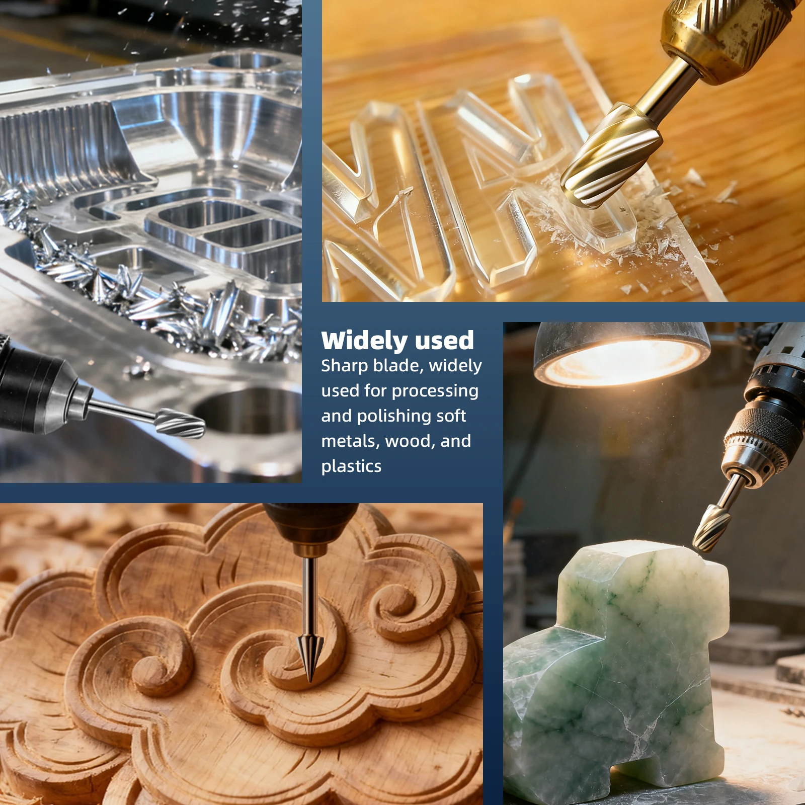 Set di punte da trapano e frese da 20 pezzi con gambo da 1/8 di pollice, adatto per la lavorazione del legno, intaglio, incisione e foratura fai-da-te