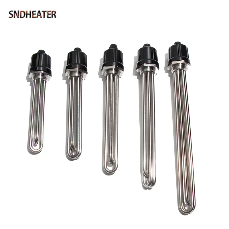 SNDHEATER DN40 47mm Thread High Power Water Heating Element 3KW-12KW 110V 220V 380V 304SS Boiling Induction Covered Heater Tube