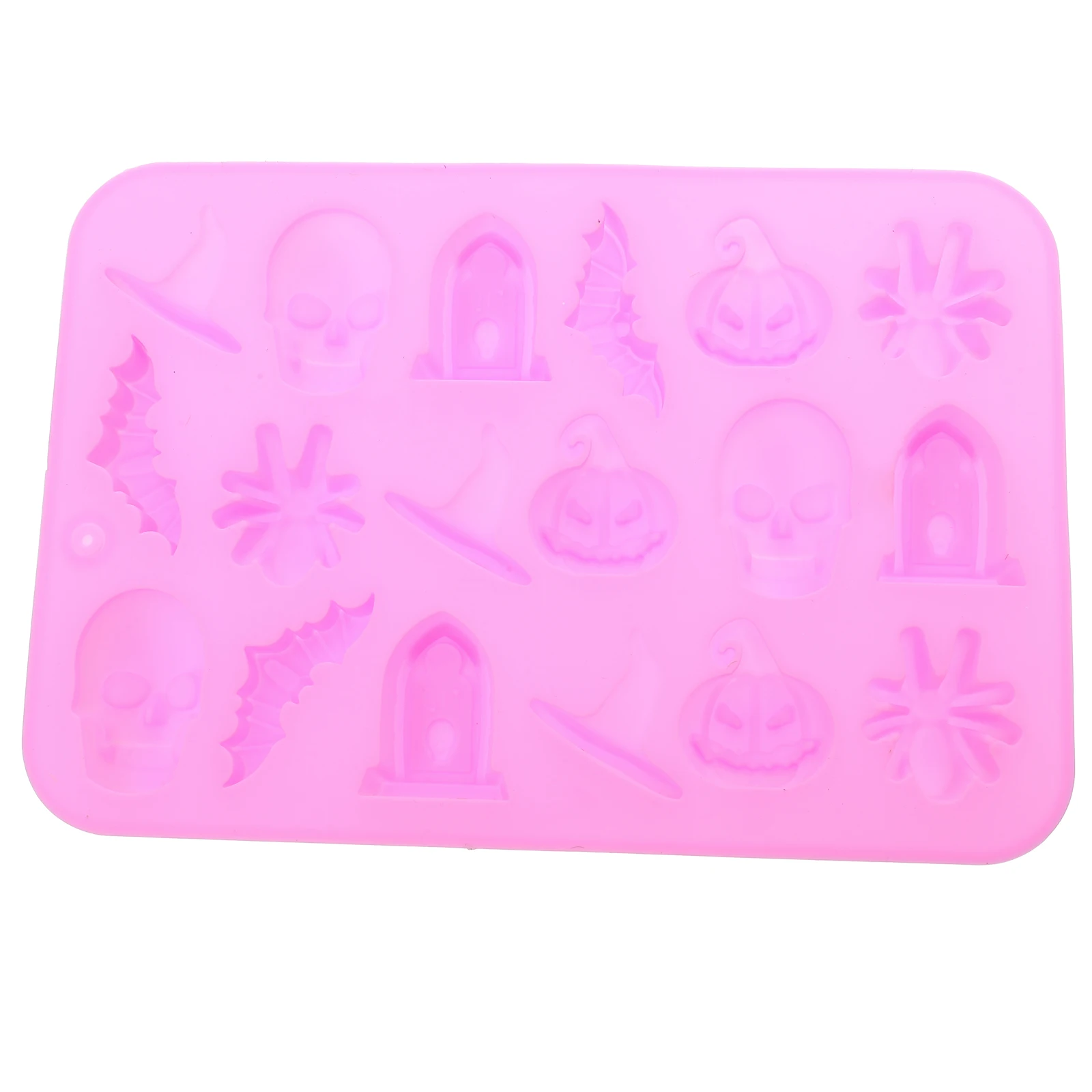

Halloween Chocolate Molds Mould Candy Silicone Moulds for Baking Fondant Ice Cubes Cute