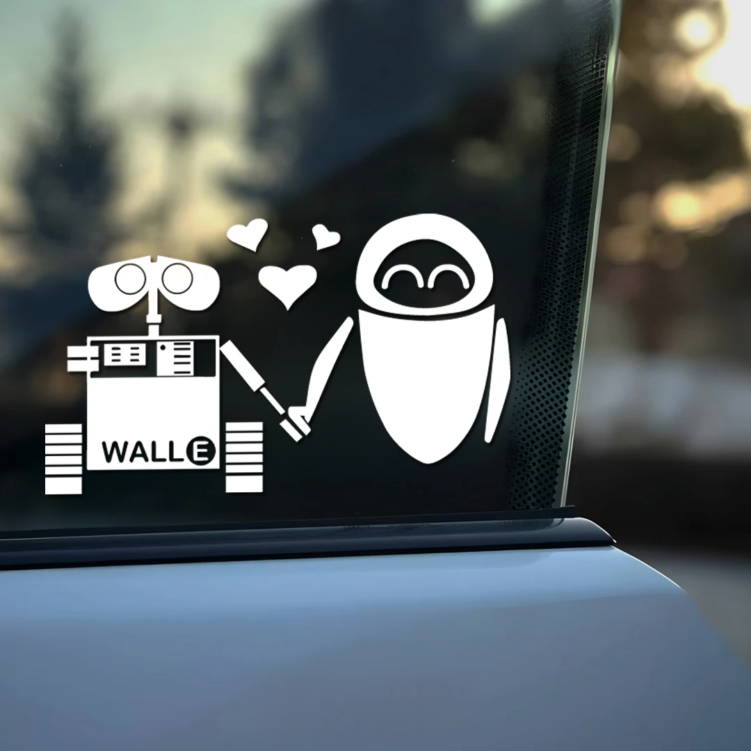 

Sticker Robot Couple Amoureux Dessin Animé, Autocollant Voiture Moto Camion