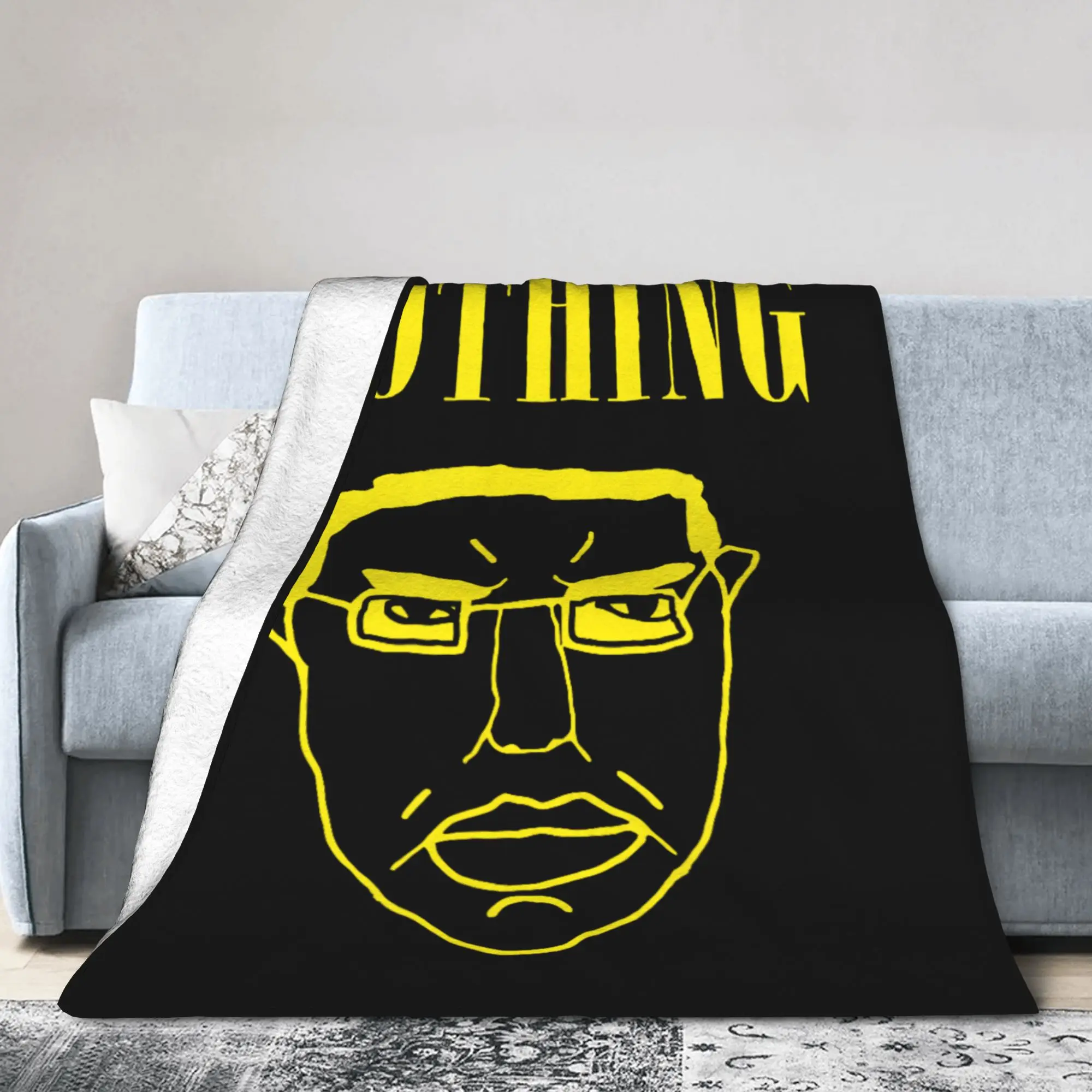 Chudjak Chud Nothing Ever Happens Flannel Blanket Funny Meme Funny Throw Blankets for Bedspread Ultra-Soft