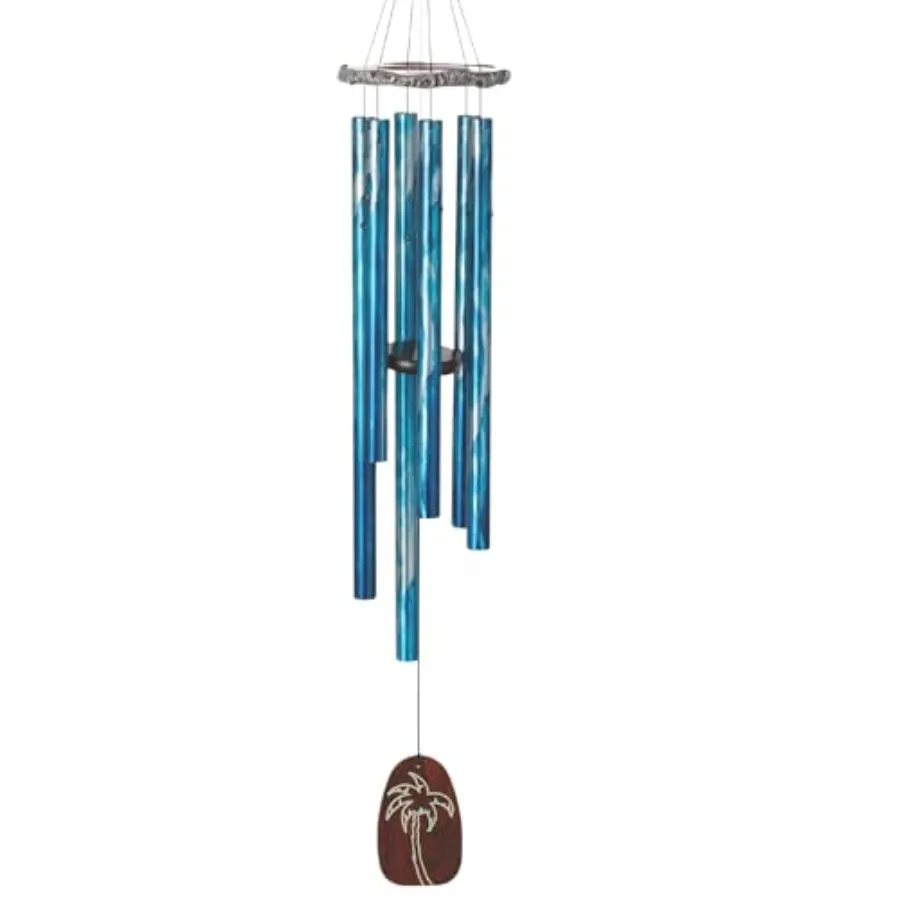 

Woodstock Wind Chimes Margaritaville UV Palm Wind Chime Large 40 Multicolored Tropical Chimes for Outside Patio Porch Sunroom o