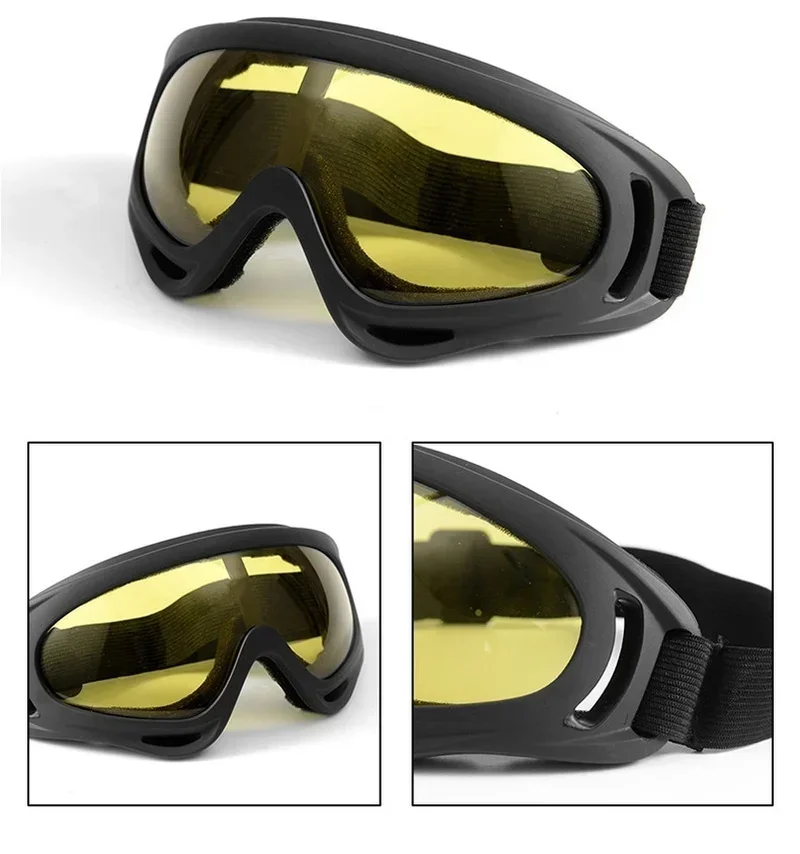 Protective Glasses Motorcycle Helmet Outdoor Sports Windproof Dustproof Eye Glasses Ski Snowboard Goggles Motocross Riot Control