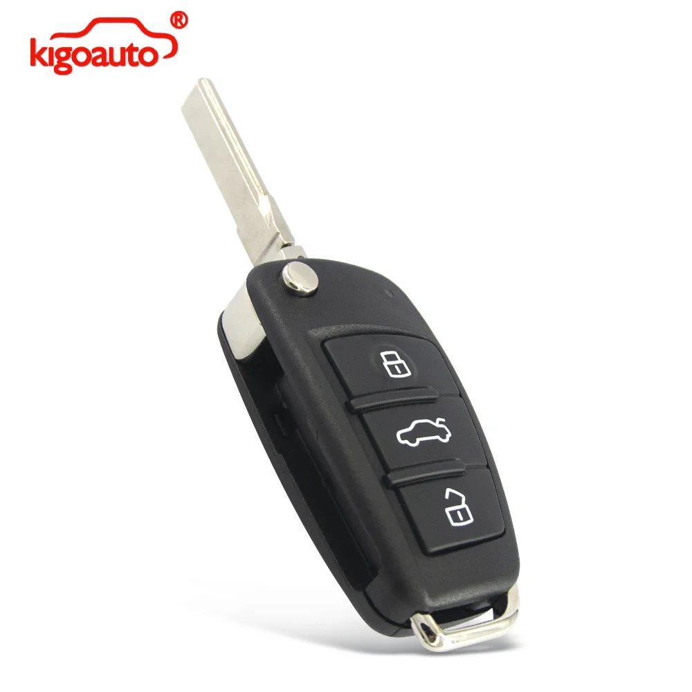 KIGOAUTO Klappbarer Autoschlüssel 8P0 837 220 D für Audi A1 A3 TT S1 S3 Q3 2005+ 434 MHz ID48 HU66 3 Tasten PN 8P0837220D – Detail 5