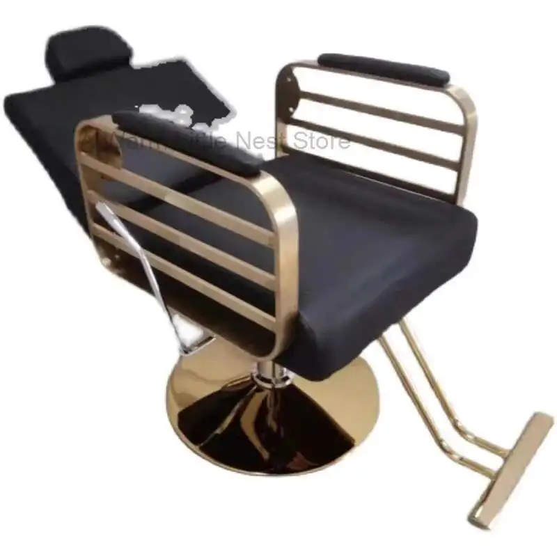 

Women Reclinable Barber Chair Luxury Personalized Professional Designed Barber Chair Salon Tattoo Silla Barberia Commercial