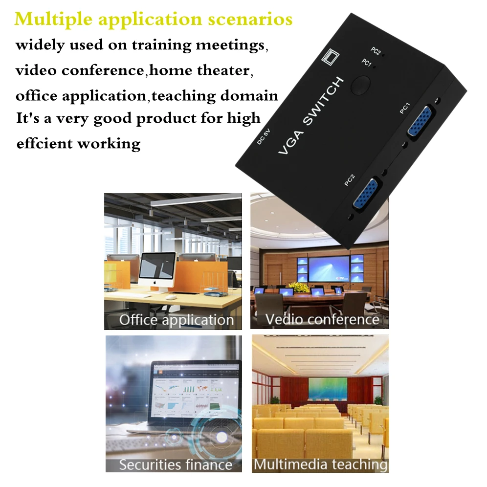 Grwibeou-コンソールセットトップボックス,2 in 1,vgaスイッチャー,vga,ゲームボックス,2つのホスト,共有1,ノートブック