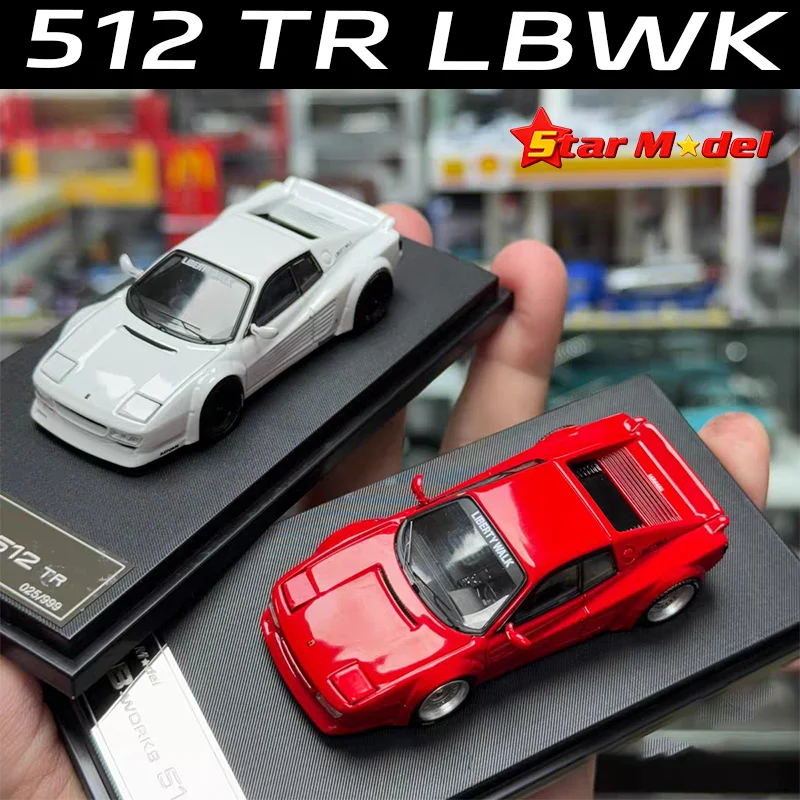 โมเดลรถ Star Model 1/64 512TR Testarossa ผลิตจากโลหะผสม ของเล่นสะสมสำหรับเด็กผู้ชาย ของขวัญคริสต์มาส