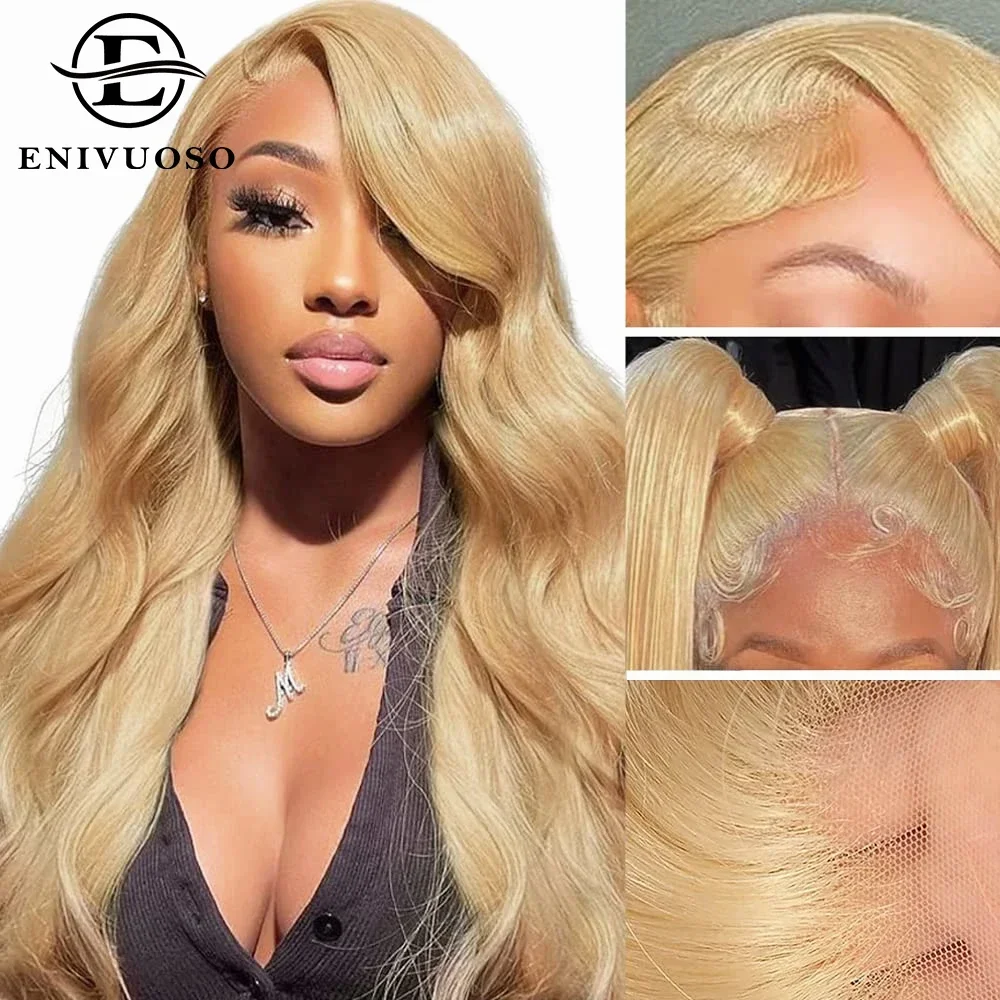 Honey Blonde Lace Front Wig Body Wave 13x4 HD Lace Wigs Pre Plucked with Baby Hair 180% Density Natural Hairline Glueless Wigs