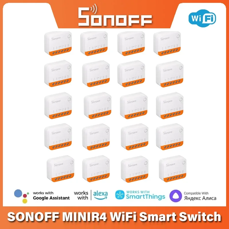 

SONOFF Mini R4 Extreme WiFi Smart Switch 10A 2-Way Remote Control Detach Relay Mode Smart Home Modlue Via eWelin-k Alexa Google