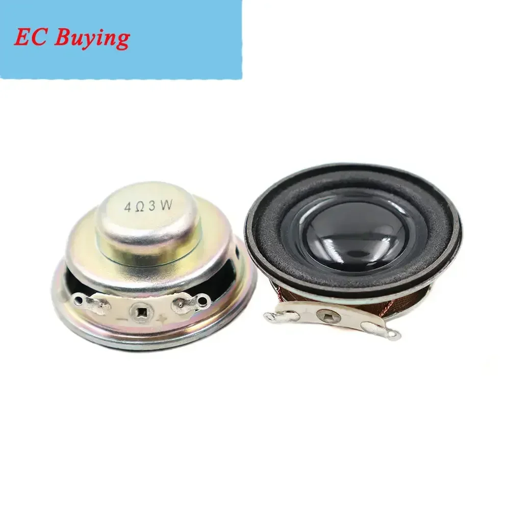 2 قطعة 36 مللي متر حافظة حديدية صغيرة محمولة مكبرات صوت 4 أوم 3 واط تردد كامل صوت ستيريو صغير Hifi 36 مللي متر 4Ohm 3 واط مكبر صوت