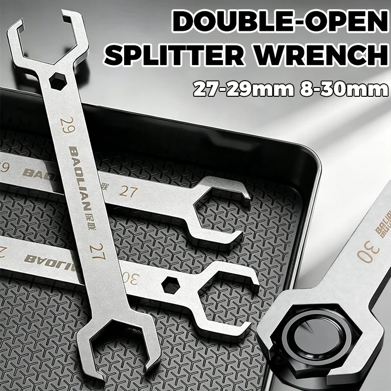 Underfloor Heating Wrench Double Open Ended Wrench Nut Driver 27/29mm 28/30mm Faucet Installer Wrench Motorcycle Repair Tools