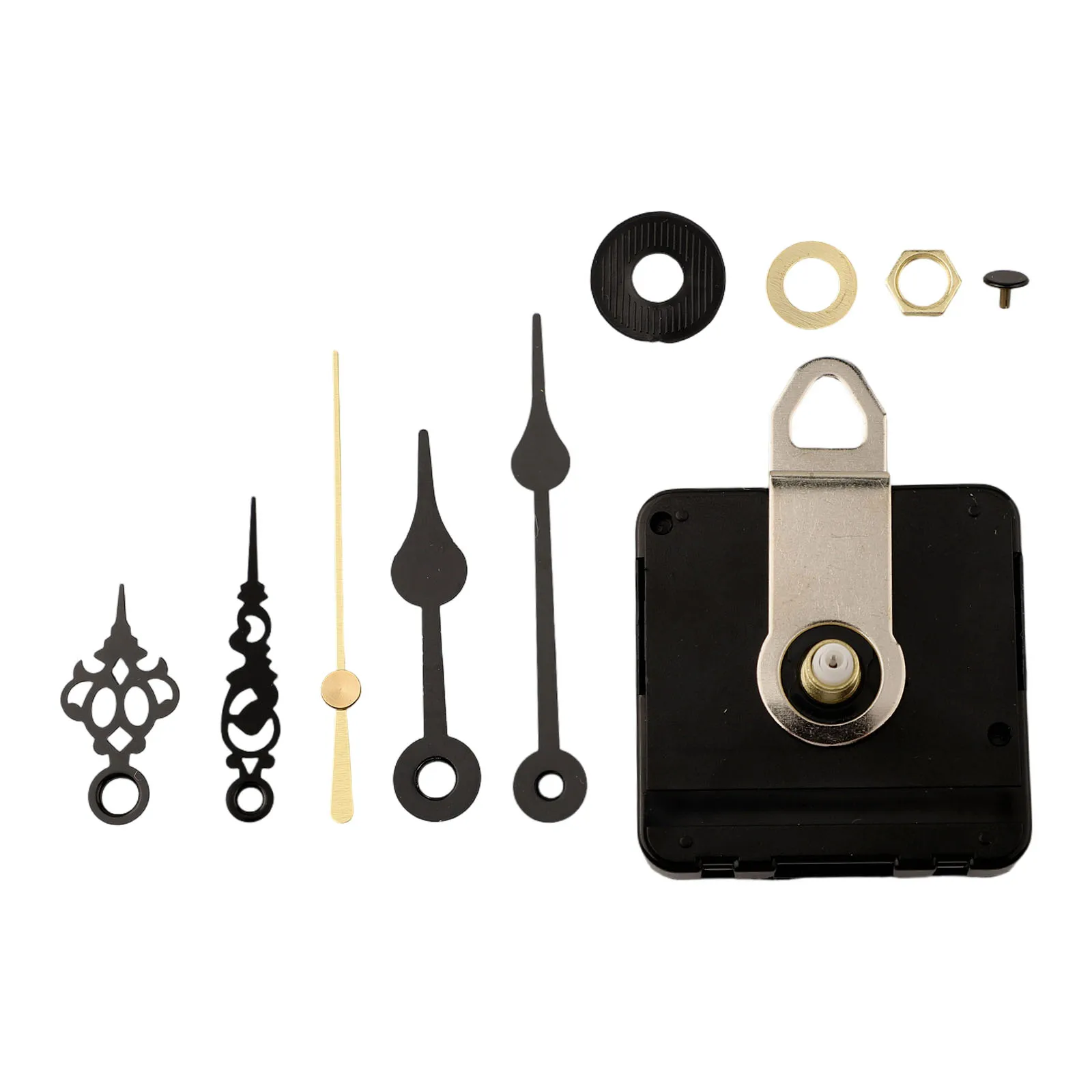 DIY Wall Clock Movement Kit with Silent Sweep Second Function and 2 Metal Pointer Sets for Accurate Time Display
