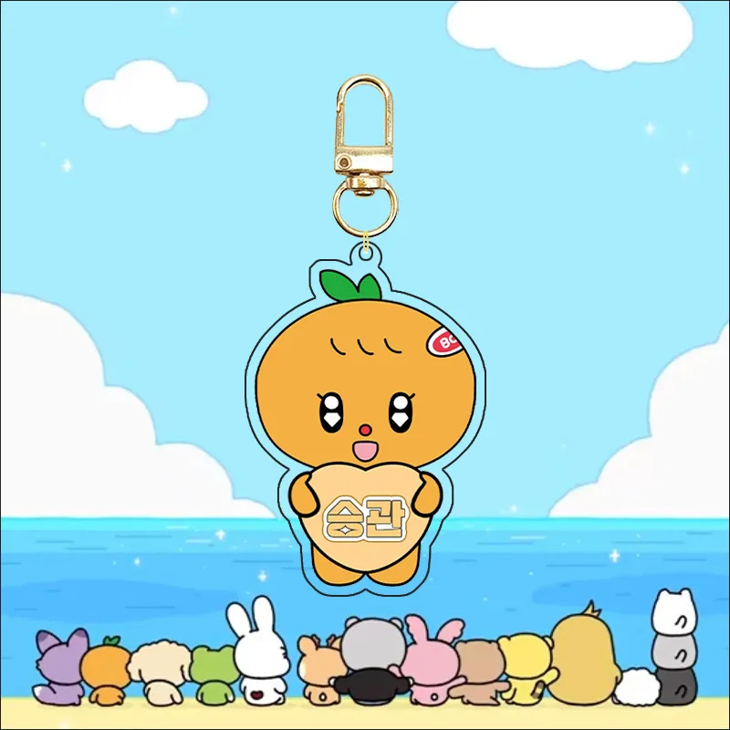 Porte-clés acrylique dessin animé KPOP ST, chaîne ONGHAN salariés, porte-clés mignon, pendentif de sac, accessoires de salle de bain SHI WONWOO WOOZI MINdean U, porte-clés, cadeau GérGift