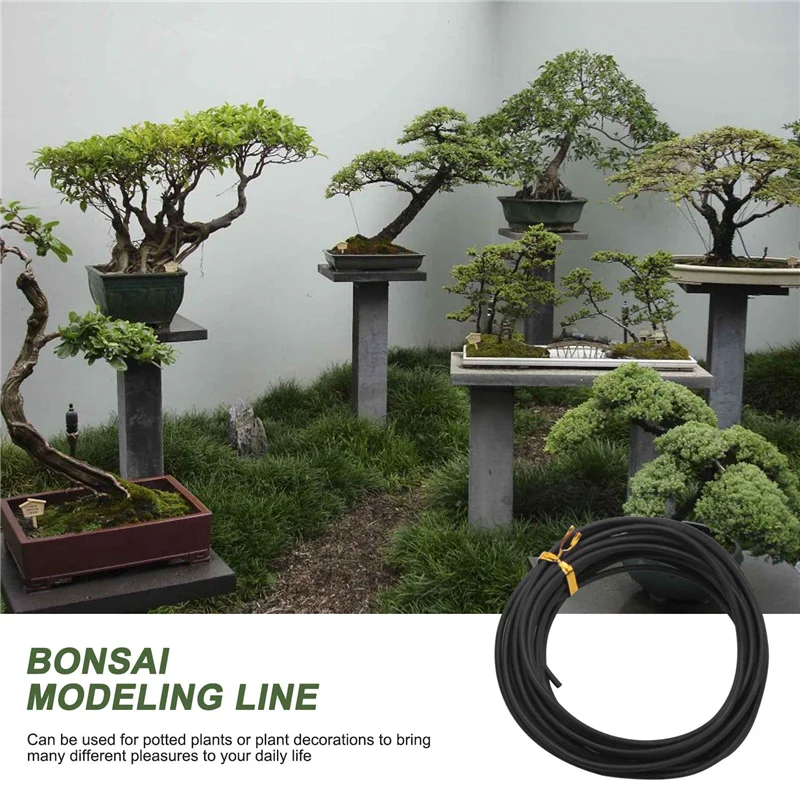 10 Rolls Bonsai Wires Anodized Aluminum Bonsai Training Wire in 5 Sizes - 1.0 mm, 1.5 mm, 2.0 mm, 2.5 mm, 3.0 mm Black